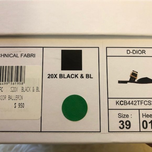 DIOR MULE Black Fabric and Calfskin Shoes NEW - Picture 9 of 11